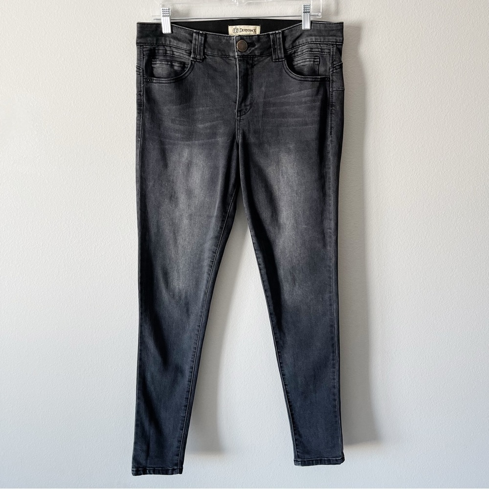 Democracy Ab Solution Technology Charcoal Gray Highrise Skinny Jeans Size 10